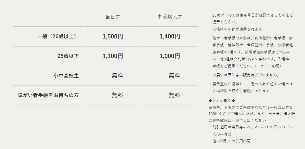 入場料金